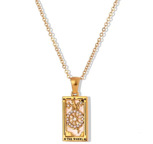 Tarot Pendant Necklace - 18k Gold Plated Stainless Steel